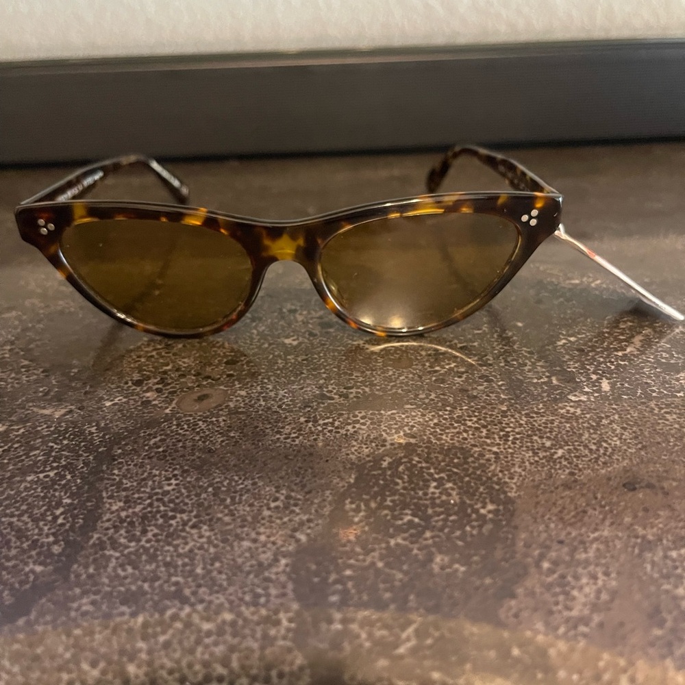 Oliver Peoples Brown Cat-Eye Sunglasses